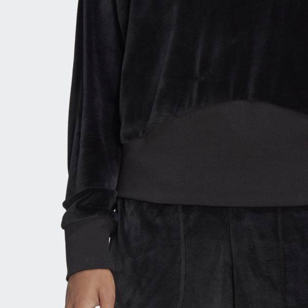 Sweat Adidas Holidayz Confortable En Velours Noir