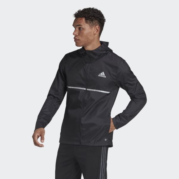 Adidas Possède La Veste De Course Noir