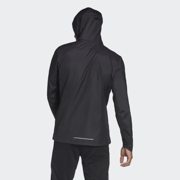 Adidas Possède La Veste De Course Noir