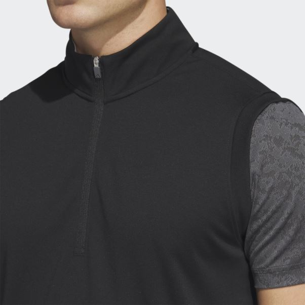 Adidas High 1/4-zip Pull Gilet Noir