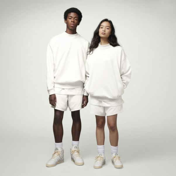 Sweat Adidas Basketball Crew Blanc Chaud