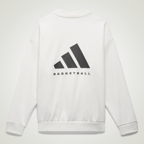 Sweat Adidas Basketball Crew Blanc Chaud