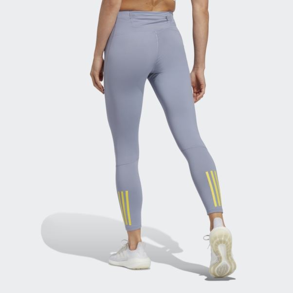 Boston Marathon 2023 Warm Long Running Tights Argent Violet Adidas