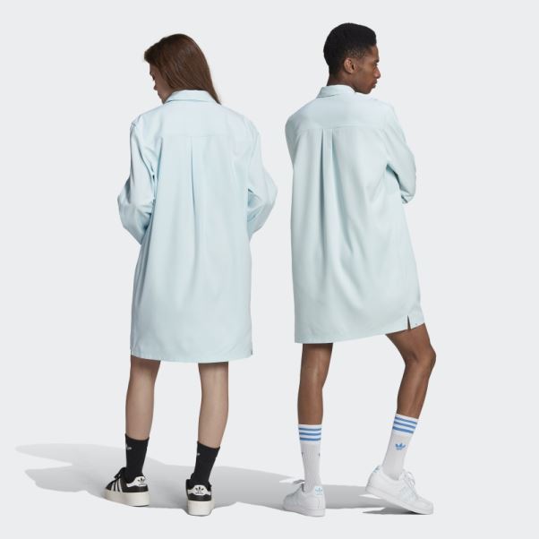 Bleu Adidas Adicolor Contempo Chemise Habillée Sur Mesure (neutre)