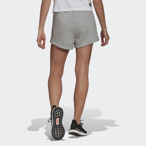 Adidas Sportswear Future Icons - Short Gris Moyen à 3 Bandes Tendance