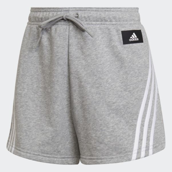 Adidas Sportswear Future Icons - Short Gris Moyen à 3 Bandes Tendance