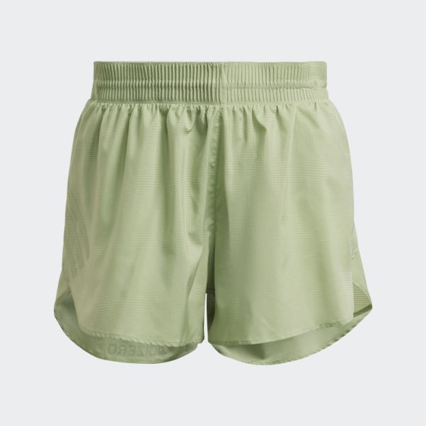 Short Fendu De Course à Pied Adizero Citron Vert Adidas