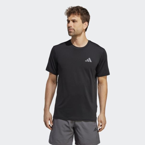 T-shirt D'entraînement Stretch Saisonnier Adidas Train Essentials Noir