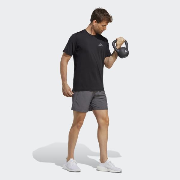 T-shirt D'entraînement Stretch Saisonnier Adidas Train Essentials Noir