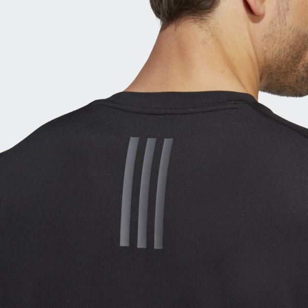 T-shirt D'entraînement Stretch Saisonnier Adidas Train Essentials Noir