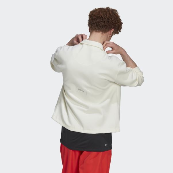 Veste D'entraîneur Adidas Blanche