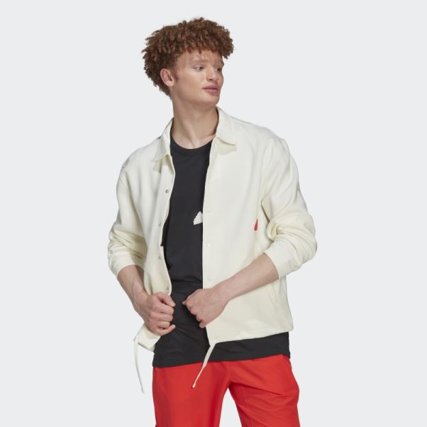 Veste D'entraîneur Adidas Blanche