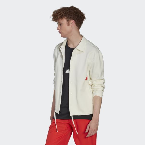 Veste D'entraîneur Adidas Blanche