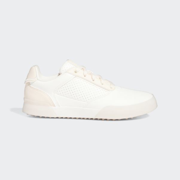 Chaussures De Golf Adidas Retrocross Sans Crampons Blanches élégantes