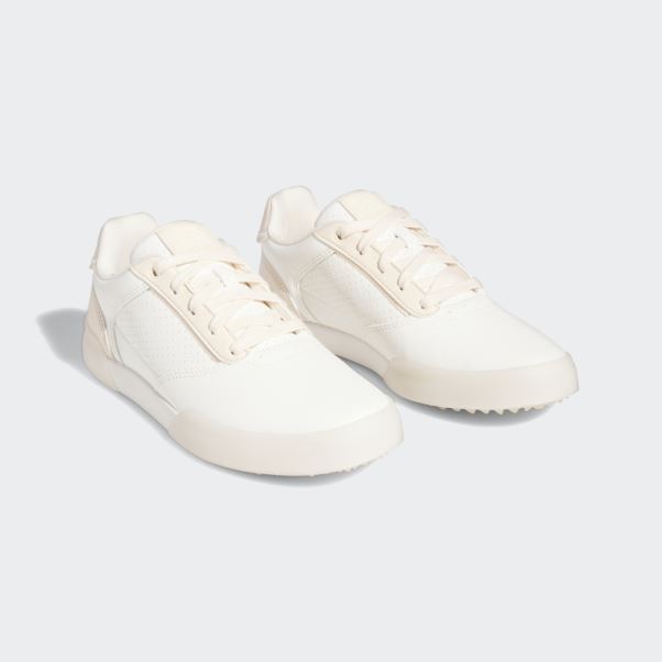 Chaussures De Golf Adidas Retrocross Sans Crampons Blanches élégantes