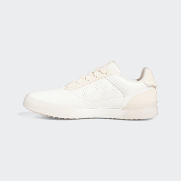 Chaussures De Golf Adidas Retrocross Sans Crampons Blanches élégantes
