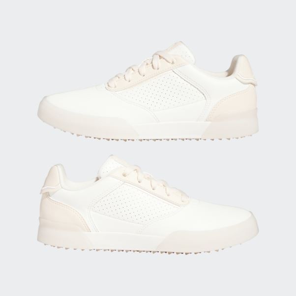 Chaussures De Golf Adidas Retrocross Sans Crampons Blanches élégantes