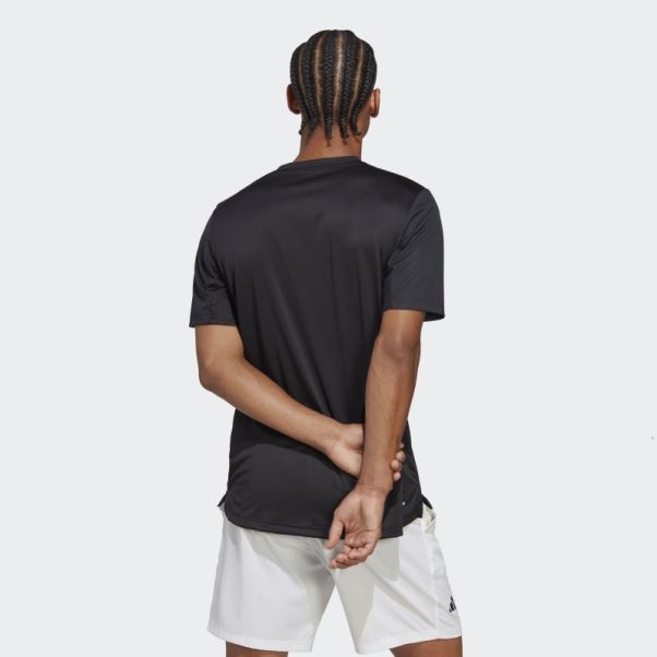 Tee Shirt Club Tennis Adidas Noir