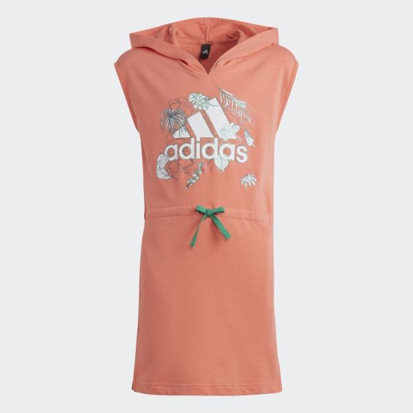 Robe Graphique à Capuche Adidas Corail Summerglam