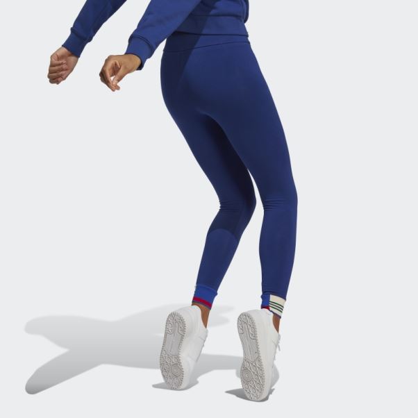 Legging Adidas Bleu Victoire Aux Poignets Côtelés