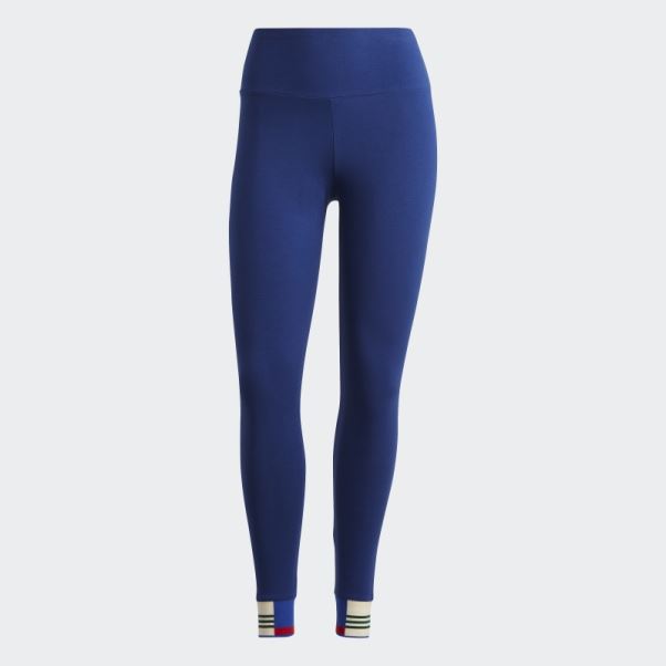 Legging Adidas Bleu Victoire Aux Poignets Côtelés
