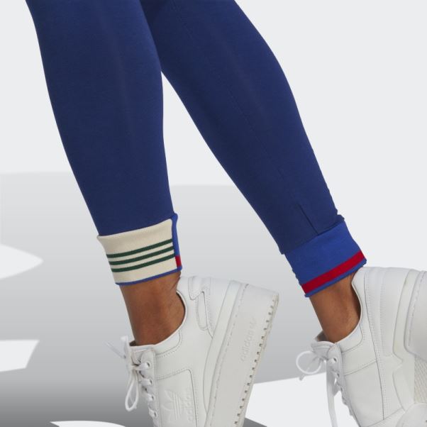 Legging Adidas Bleu Victoire Aux Poignets Côtelés