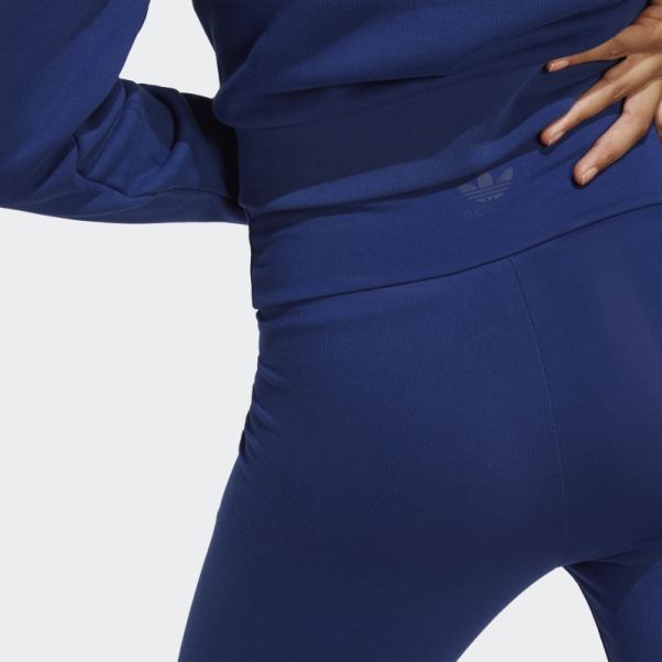 Legging Adidas Bleu Victoire Aux Poignets Côtelés