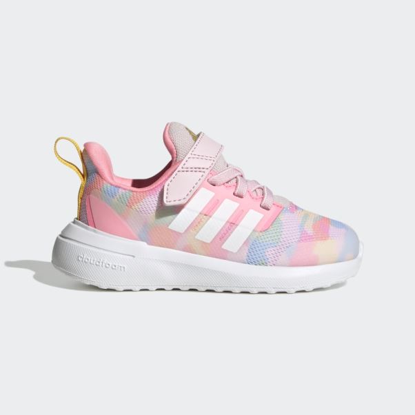 élégant Or Adidas Fortarun 2.0 Cloudfoam Sport Running élastique Dentelle Top Sangle Chaussures