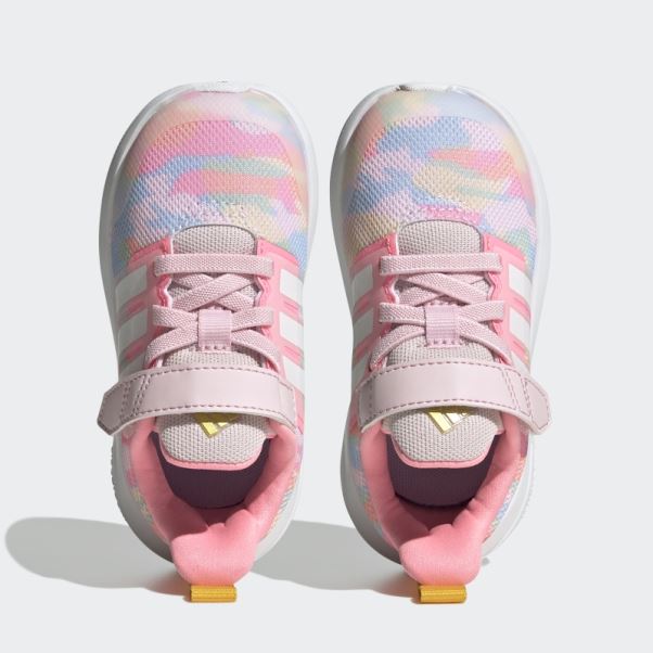 élégant Or Adidas Fortarun 2.0 Cloudfoam Sport Running élastique Dentelle Top Sangle Chaussures