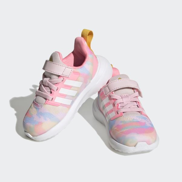 élégant Or Adidas Fortarun 2.0 Cloudfoam Sport Running élastique Dentelle Top Sangle Chaussures