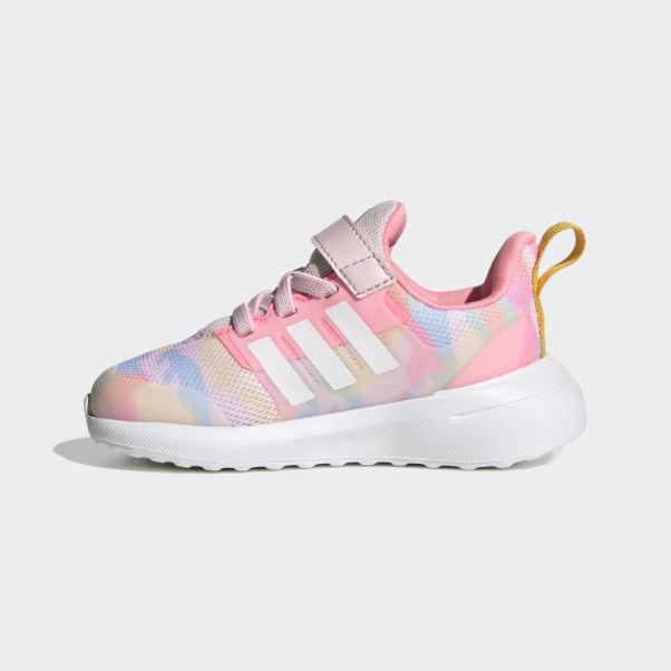 élégant Or Adidas Fortarun 2.0 Cloudfoam Sport Running élastique Dentelle Top Sangle Chaussures