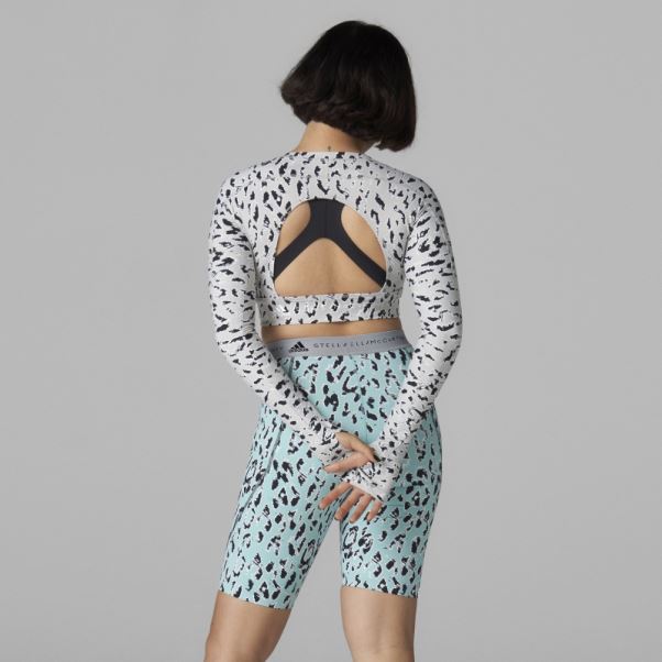 Adidas By Stella Mccartney Truestrength Haut Court à Manches Longues Gris Fashion