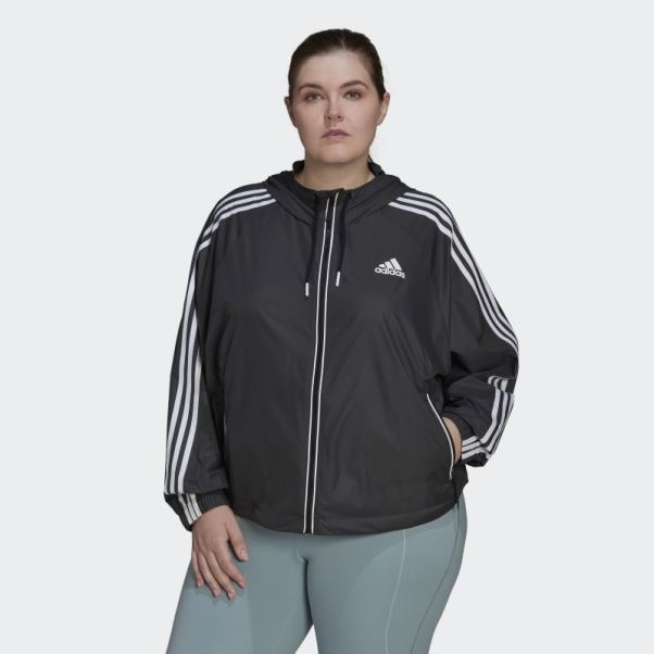 Coupe-vent Bsc 3 Bandes (taille Plus) Adidas Noir