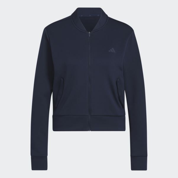 Blouson Aviateur De Golf En Maille Adidas Bleu Marine