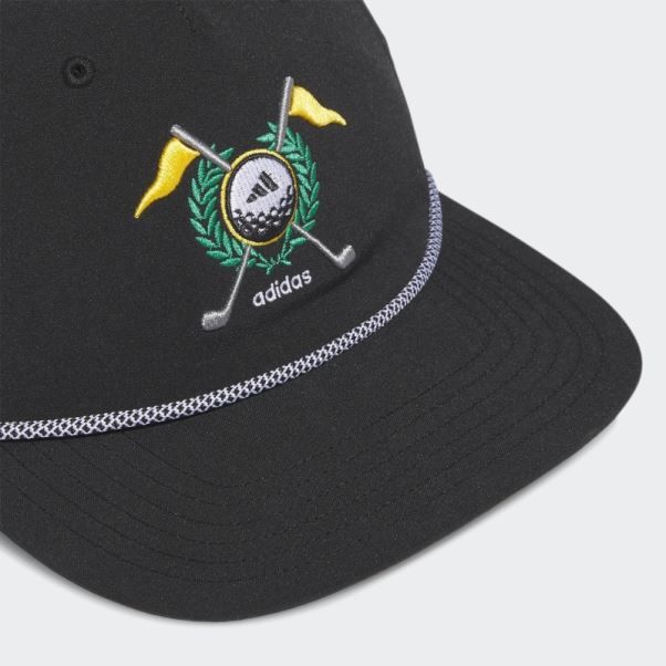Casquette Rétro à Cinq Panneaux Adidas Noir