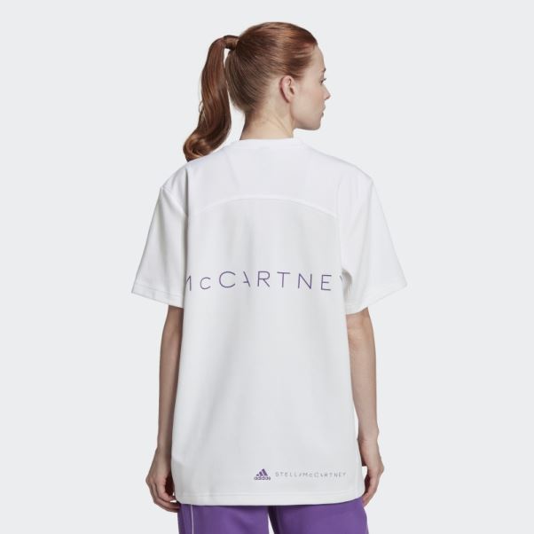 Adidas By Stella Mccartney Logo Tee Blanc