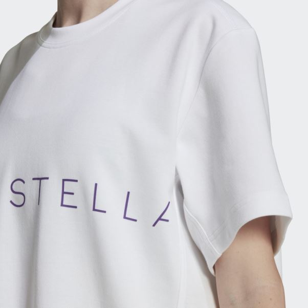 Adidas By Stella Mccartney Logo Tee Blanc