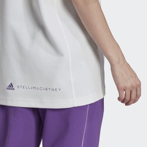 Adidas By Stella Mccartney Logo Tee Blanc