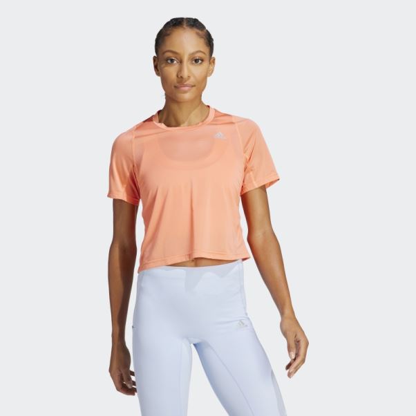 T-shirt De Course Rapide Corail Adidas