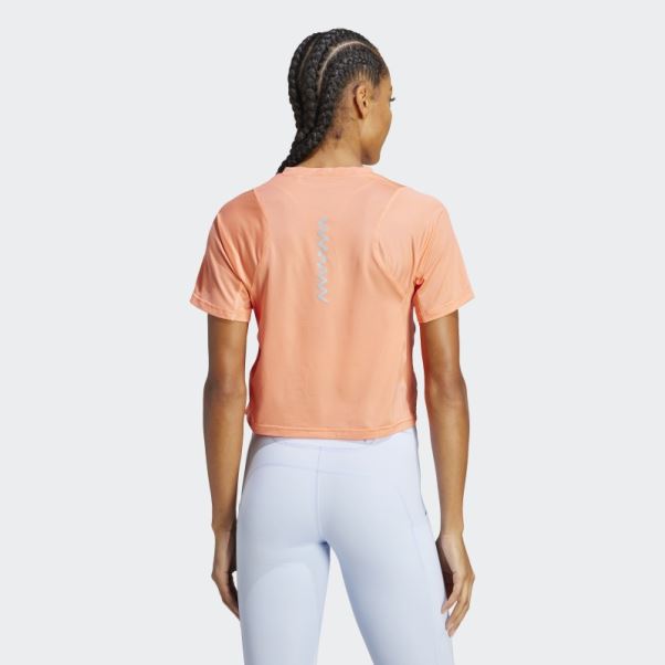 T-shirt De Course Rapide Corail Adidas
