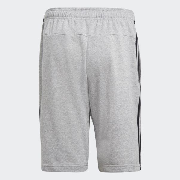 Short En Molleton à 3 Bandes Essentials Adidas Gris Moyen