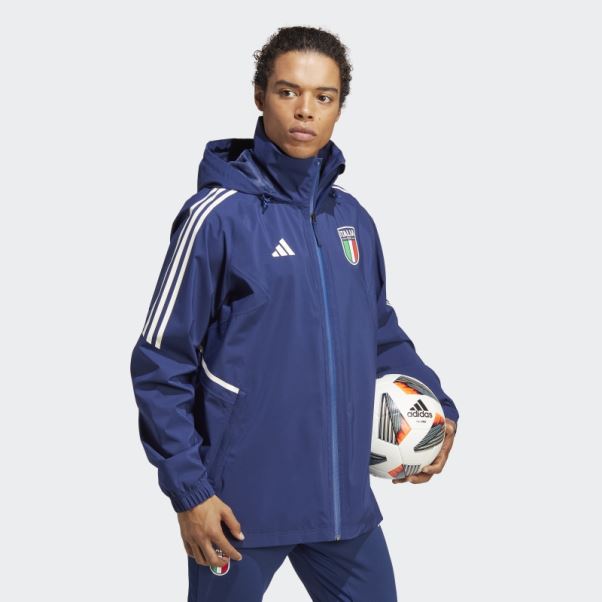 Veste De Pluie Italy Condivo 23 Bleu Foncé Adidas