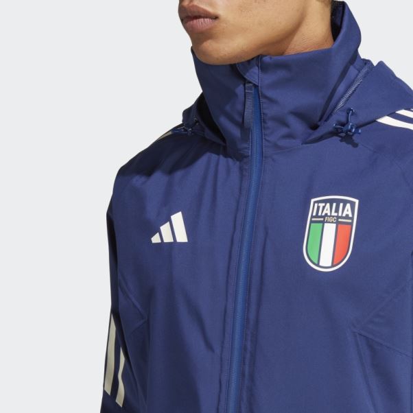 Veste De Pluie Italy Condivo 23 Bleu Foncé Adidas