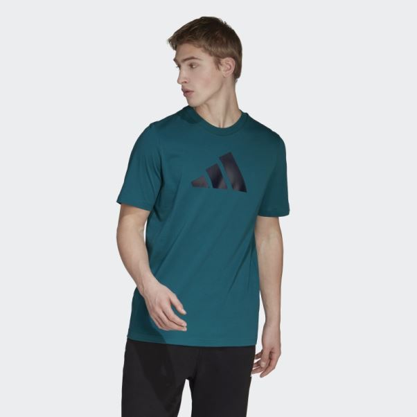 T-shirt à Logo Future Icônes Bleu Sarcelle Adidas