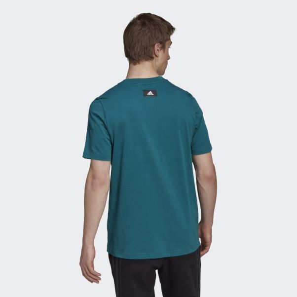 T-shirt à Logo Future Icônes Bleu Sarcelle Adidas