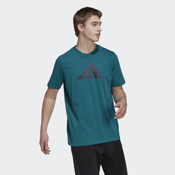 T-shirt à Logo Future Icônes Bleu Sarcelle Adidas