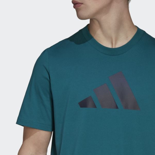T-shirt à Logo Future Icônes Bleu Sarcelle Adidas