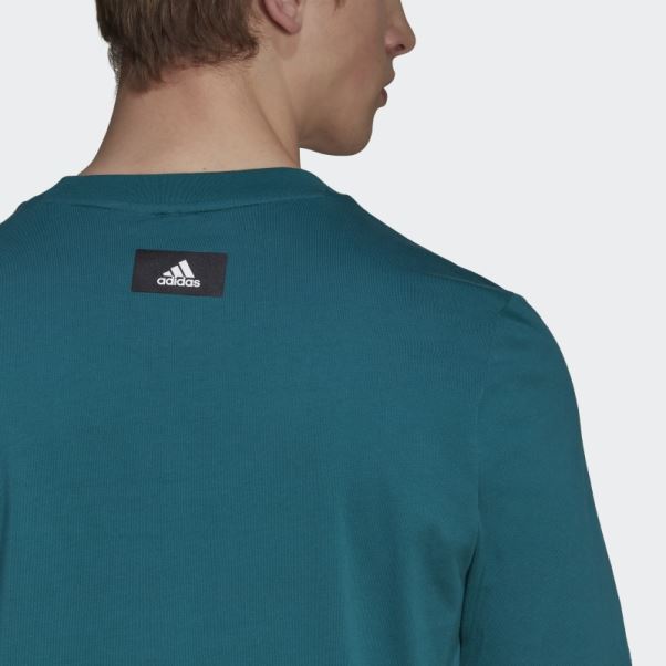 T-shirt à Logo Future Icônes Bleu Sarcelle Adidas