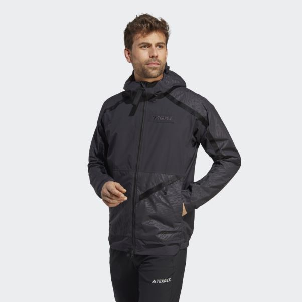 Veste De Pluie 2,5 Couches Adidas Terrex Utilitas Rain.rdy Noir