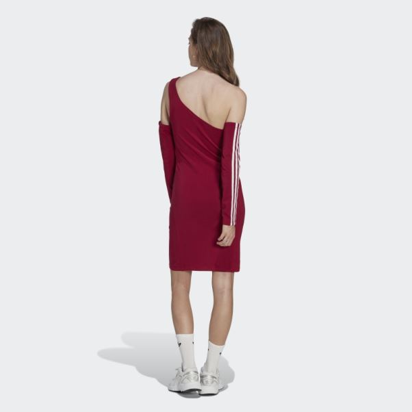 Robe Adidas Adicolor Trèfle Découpe Bordeaux